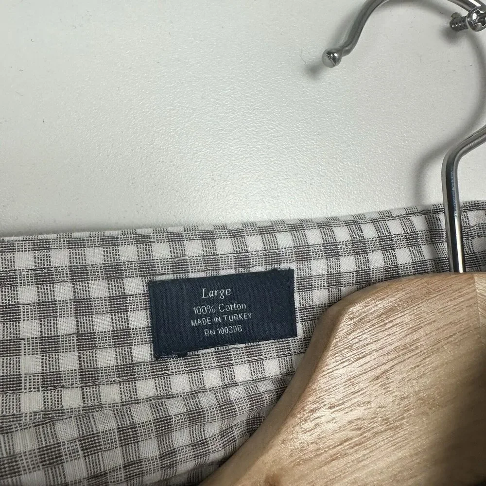 Peter Millar Collection Shirt Mens Large Gray Solid Summer Chambray‎ Button Down